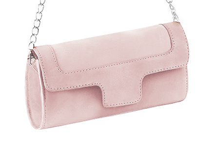 Handcrafted women's elegant clutch in premium powder pink leather. Perfect for weddings, ceremonies, and parties.  
                Choose from our luxurious collections of leather and fabric to perfectly match your clutches to your outfits.